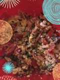 Ensalada ropa vieja vegetariana a full 😋😉😊