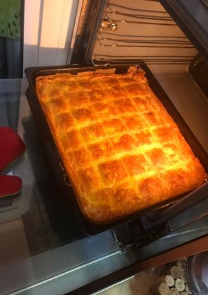 A picture of Quick and Delicious Kaseri Cheese Pie.