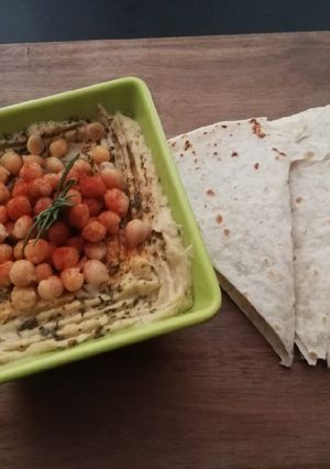 Une photo de Houmous à l'huile d'olive