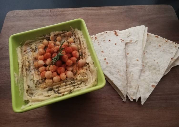 A révélé le secret de la recette Houmous à l&#39;huile d&#39;olive à la maison