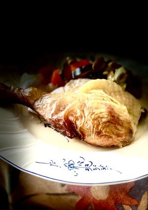 Une photo de Poulet au vert