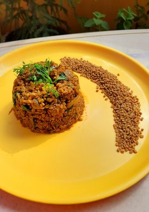 A picture of Methi daane ki sabji.