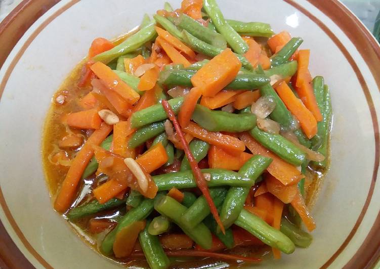 Tumis buncis dan wortel sederhana