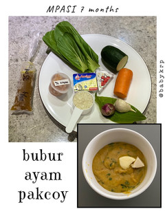 Foto resep Mpasi 7 bulan: bubur ayam pakcoy