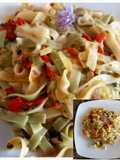Tallarines con verduras, soja y aceto balsámico!