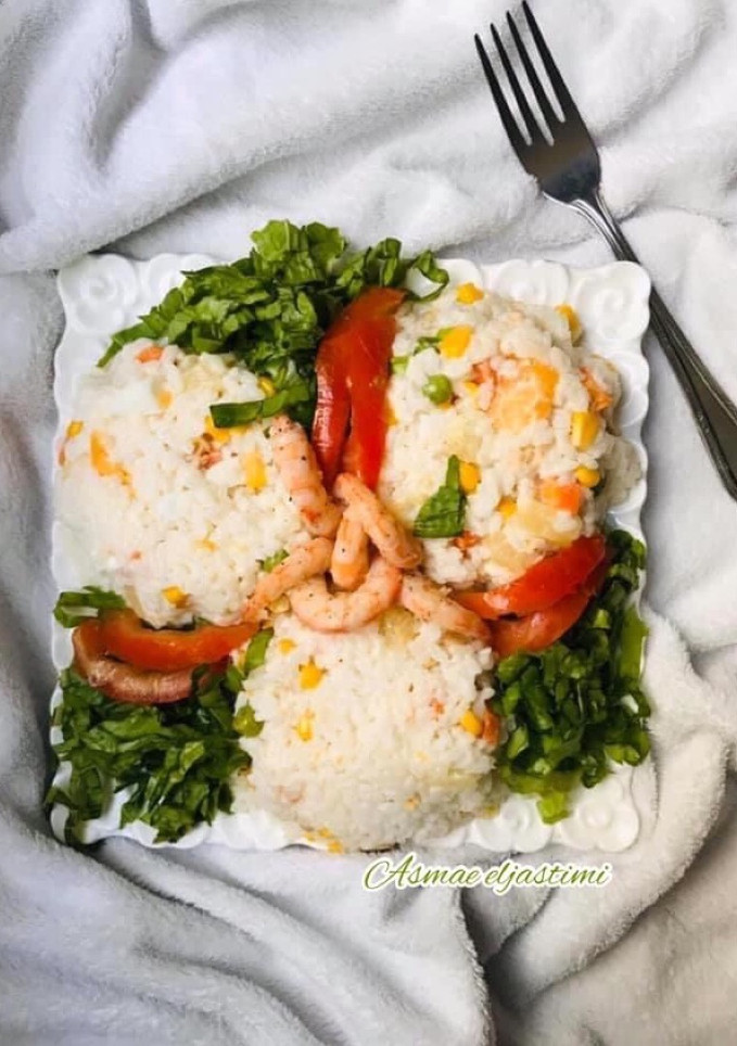 صورة لوصفة سلطة الأرز الرائعة 😋