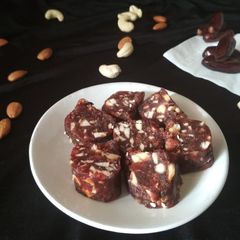 A picture of Khajur rolls.