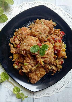 Foto resep Udang Geprek Telur Asin