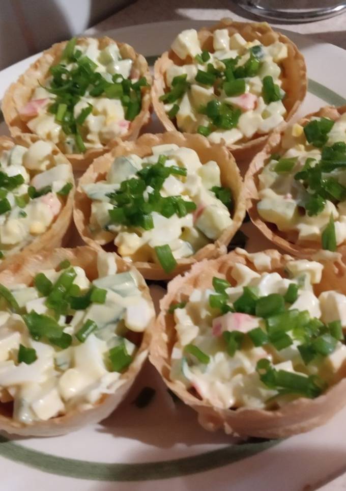 Тарталетки 🥙 з крабовими паличками
