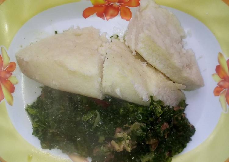 Ugali and sukuma wiki