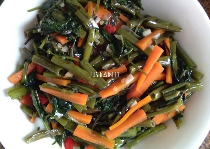 Langkah Mudah Membuat Resep 7. TUMIS KANGKUNG WORTEL