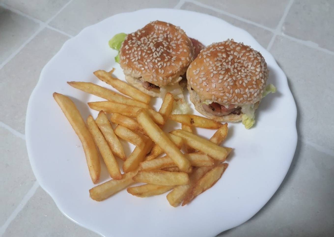 Mini hamburguesa de pollo
