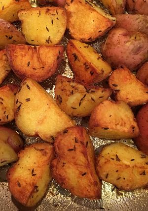 A picture of Indian -Style Potatoes.