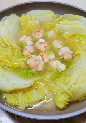 雞湯.燴煮.花枝蝦漿.丸子.大白菜  家常菜 的食譜成品照片