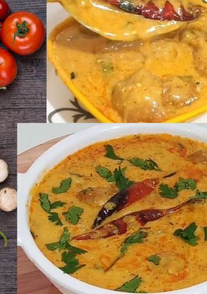 A picture of Kadhi Pakoda Recipe/ Soft Pakoda Kadhi Recipe.