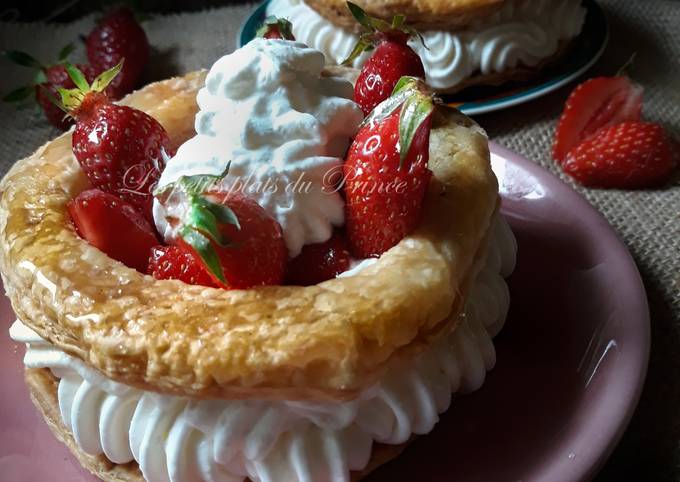 Feuilleté aux fraises