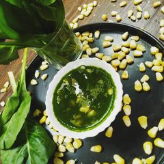 A picture of Palak Corn Soup.