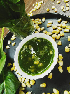 A picture of Palak Corn Soup.