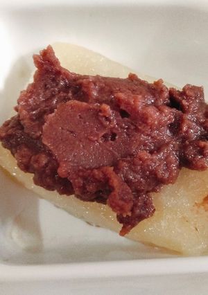 Foto resep Vegan Anko (Red Bean Paste) pan fried KiriMochi☁️🫘🍡
