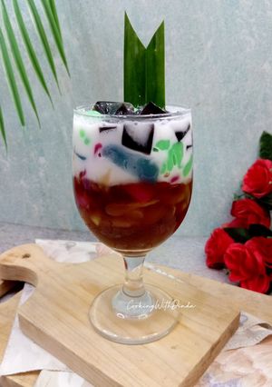 Foto resep Es Dawet Cincau Kolang-Kaling Pelangi