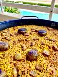 Arroz con secreto y figatells