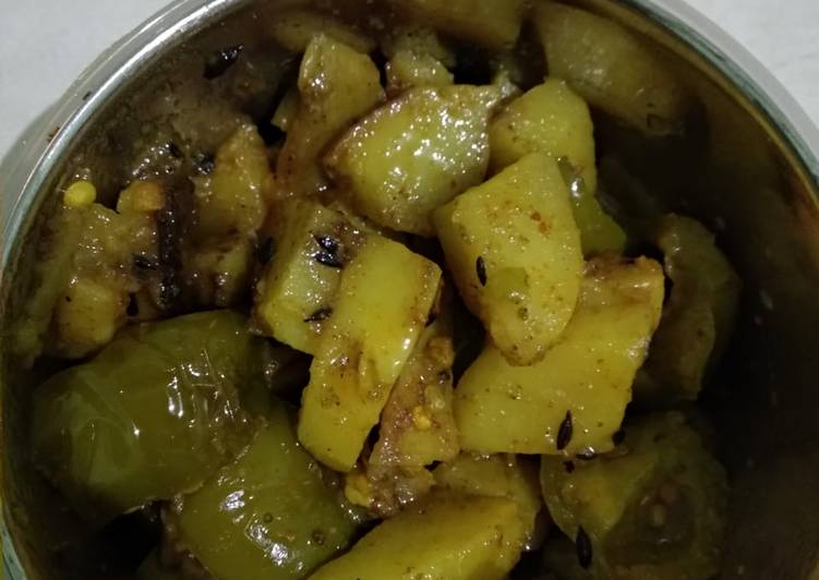 Steps to Prepare Favorite Aloo shimla mirch vegetable