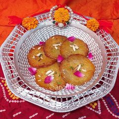 Kesariya Falahari Malpuas A picture of Kesariya Falahari Malpuas.