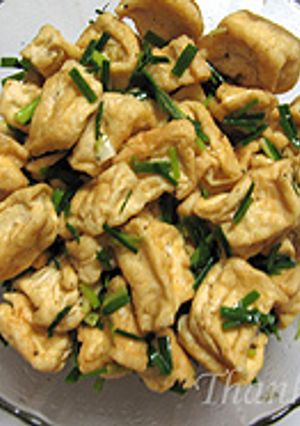 Hình của món Đậu phụ ướp mắm hành.