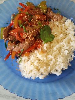 Une photo de Bœuf sauté façon asiatique