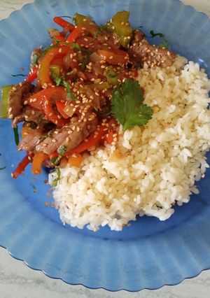 Une photo de Bœuf sauté façon asiatique