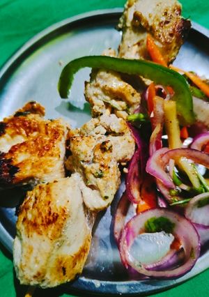 சிக்கன் மலாய் டிக்கா(chicken malai tikka recipe in tamil) செய்முறை முக்கிய புகைப்படம்