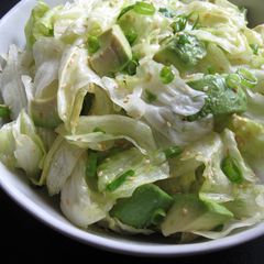 Iceberg Lettuce & Avocado Salad with Garlic Sesame Dressing A picture of Iceberg Lettuce & Avocado Salad with Garlic Sesame Dressing.