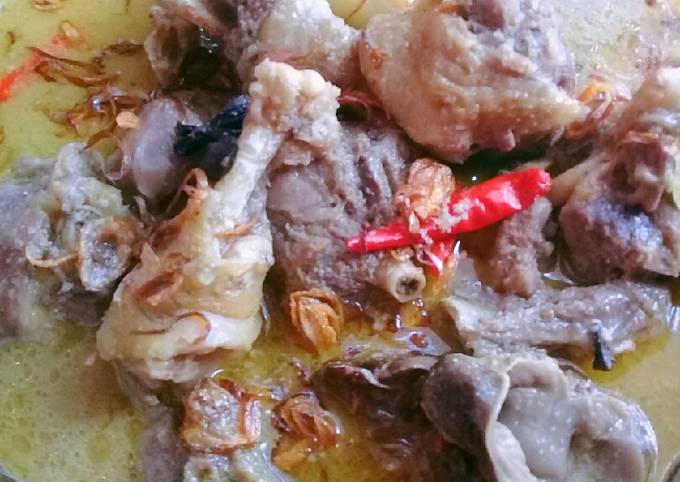 Ini dia! Resep bikin Opor ayam kampung/White curry🐣🐣 sajian Hari Raya dijamin nagih banget