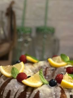 صورة لوصفة كيكة ليمون منعشه 🍋🌸