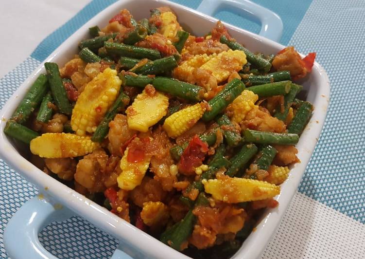 Resep Tumis Tempe Kacang Panjang Putren bumbu Sambel Terasi, Menggugah Selera