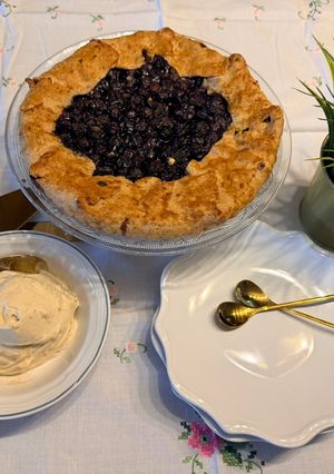 Una foto de Tarta Galette de Arándanos sin Lactosa