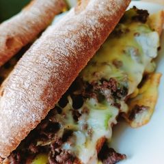 A picture of Minced Meat and Cheese Sandwich.