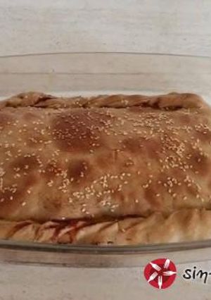 Φωτογραφία της συνταγής Σπιτική κοτόπιτα με μανιτάρια και κόκκινη πιπεριά
