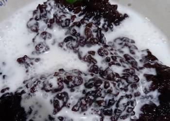 Resep Mudah Bubur ketan hitam kuah santan Ala Warteg