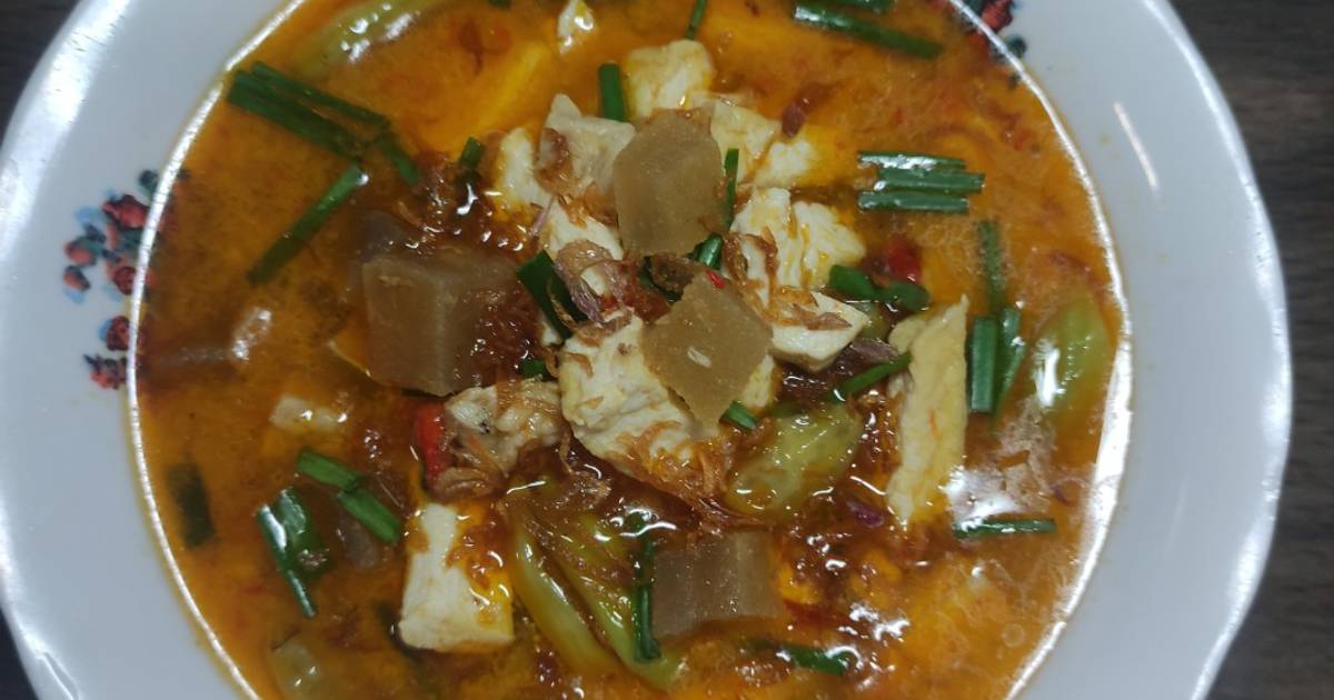 Resep Jangan Lombok Tahu Tempe Dan Cecek (kulit Sapi) Ala Dapur Ngebul Bunda Zafran Rasanya Maknyus