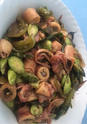 Foto resep Cumi asin cabe ijo+ pete 😋