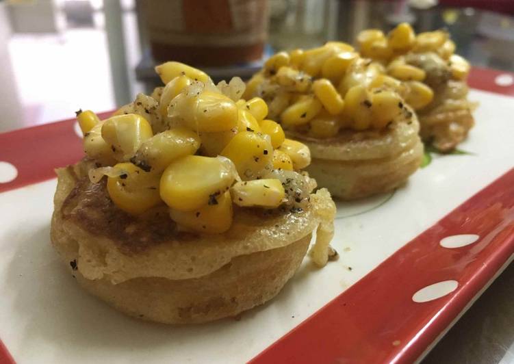 Recipe of Award-winning Sweet corn and mozarella cheese crumpets