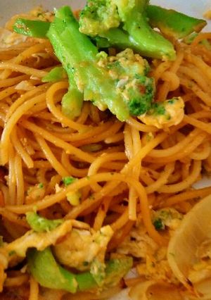 Foto resep Spageti with egg and brokoli