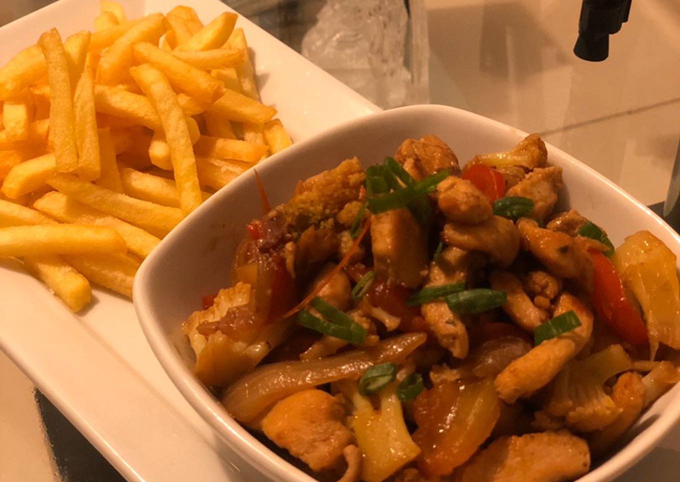Pollo salteado con coliflor 🐥🤤