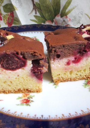 Meggyes-túrós szelet (Gluténmentes) recept fotója