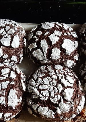 Una foto de Galletas craqueladas de chocolate