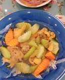 Canh su su, cà rốt