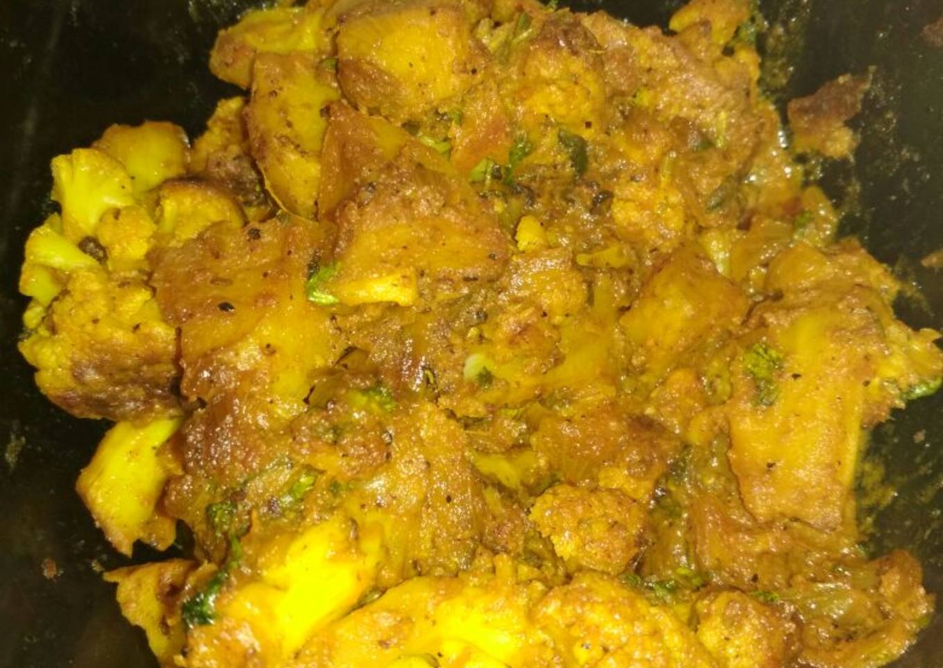 Cauliflower and Potato stir fry