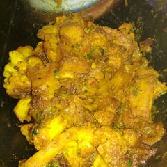 A picture of Cauliflower and Potato stir fry.