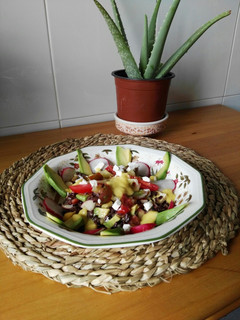 Una foto de Ensalada de arroz venere con vinagreta de mango